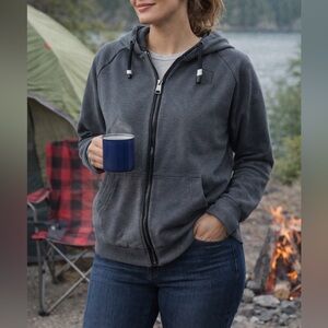 Bench Gray Zip-Up Hoodie – Size L